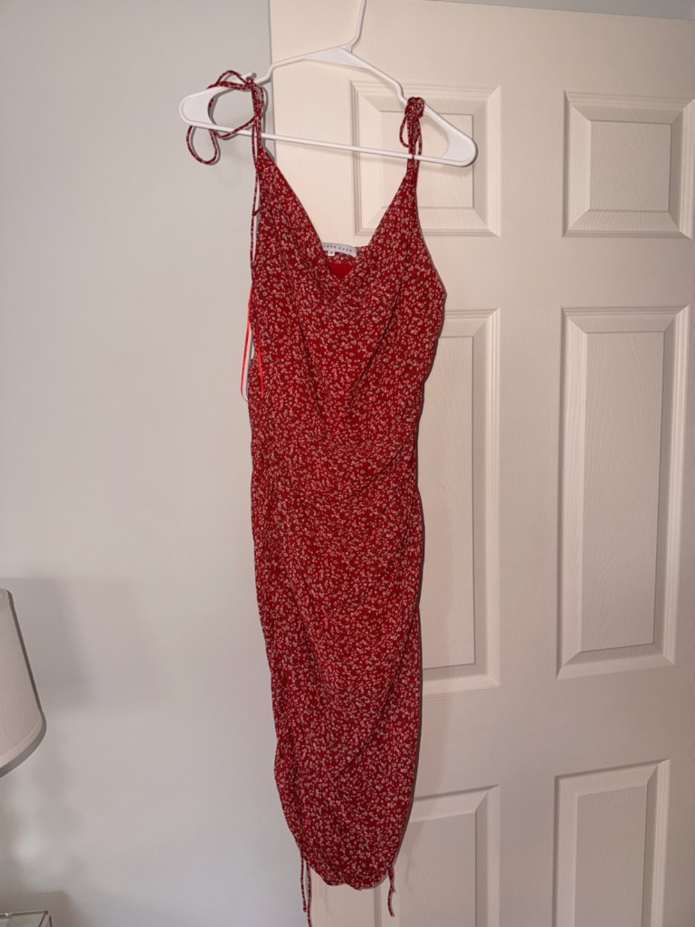 Endless Rose Red Floral Tie-Shoulder Midi Dress
